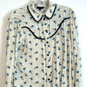 TopShop SO CUTE! Vintage style blouse with so much detail!